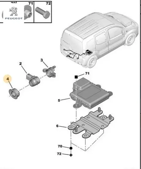 Park Sensör Bağlanti Ayak Peugeot 6590.EJ resmi