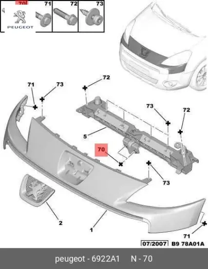 Th Rdl Civata Peugeot 6922.A1 resmi
