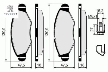 Ön Fren Balata 206 T.model 1.4i/1.6i/1.4hdi 4253.02/ 425320.04 resmi