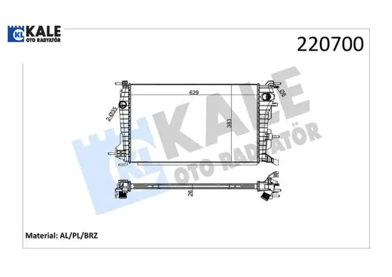 Radyatör 1 Sira Alb Sistem Fluence Diesel-21410006 214100068R resmi