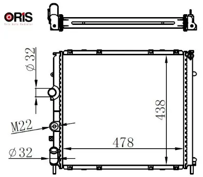 Radyator Brazing Mt (478x438x32) Karsan J10 K130202 resmi