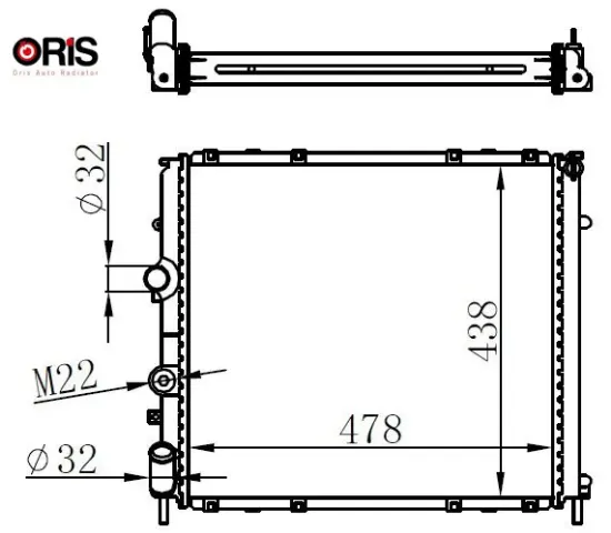 Radyator Brazing Mt (478x438x32) Karsan J10 K130202 resmi
