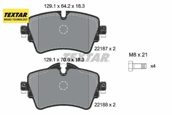 Ön Fren Balatasi F45 F46 14>19 Textar  8843654/ 6874034/ 34116860017/   2218701 resmi