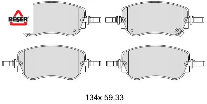 Ön fren balatası egea 1.3/1.4 /1.6d multıjet 20> 77368941 resmi