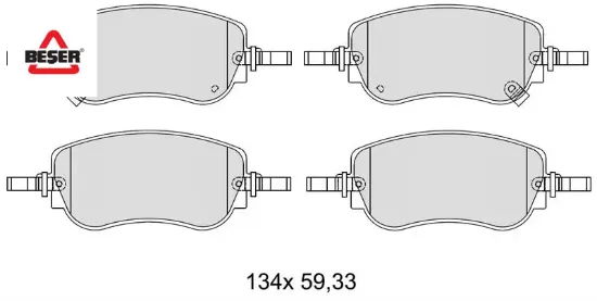 Ön fren balatası egea 1.3/1.4 /1.6d multıjet 20> 77368941 resmi