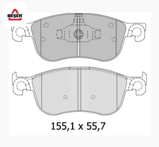 Ön fren balatası  fiesta vıı 1.0 ecoboost 70 kw 999cc 19> fiesta vıı 1.0 ecoboost 103 kw 998cc 17> 2272732/ kth1bc2k021ab resmi