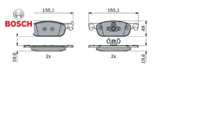 Ön fren balatası clıo ıv 12 symbol ııı 13 sandero ıı 13 logan mcv ıı 14 logan ıı 13 0.9tce 1.0sce 1. 410605536r/ 410604682r resmi