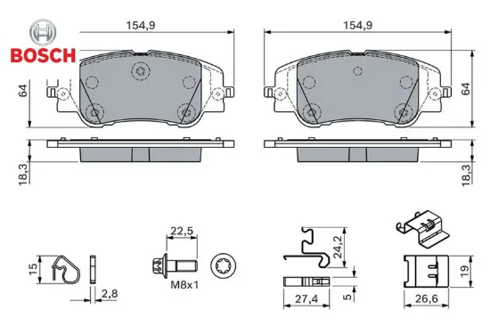 Ön fren balatası corsa f e 19> mokka e 20> 208 19> 2008 19> c4 20> ds3 18> 302mm 1681371180 resmi