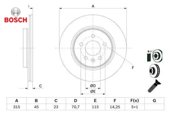 Arka fren diski ınsıgnıa 17 jant adet bg4968c/ 13521009/ 13595816 resmi