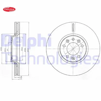 Ön fren aynası c5-jumpy-expert-scudo 2.0 07 304x28x41x48x5dlxhavalı 4249.24/ 4249.K0/ 9467548587 resmi