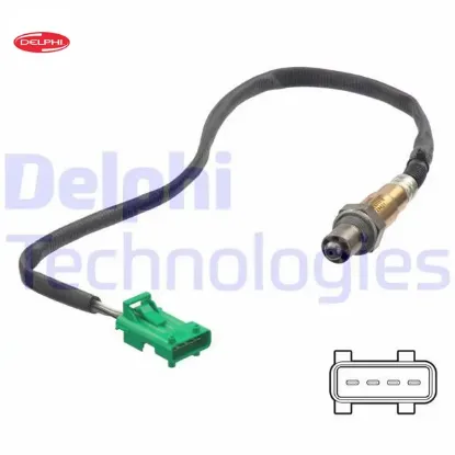 Oksijen sensörü ön 207-208-308-508-3008-5008-rcz-c4-c5-ds3-ds4-ds5 1.6 thp ep6 4 kutup 1609345380/ 9665414080/ 1618.Hc resmi