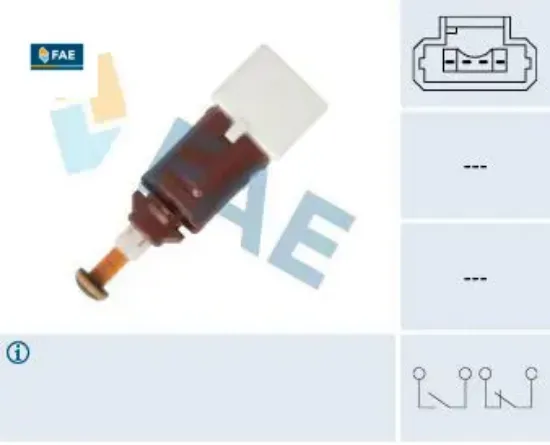 Fren müşürü renault megane ıı 02 clıo ııı 05 kangoo ıı 08 modus 04 sc nıc ıı 04 08 4 fiş beyaz 8200168238/ a4155450009/ 4419587 resmi