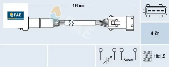 Oksijen sensörü ön 4fişli astra g-astra h-ınsıgnıa a-vectra b-c-merıva a-antara-captıva-aveo-c2- c3- 93185456/ 1628.Ny/ 1618.R0/ 8200052063 resmi