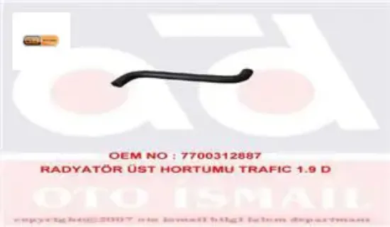 1770 radyatör üst hortumu trafıc 1.9 d 7700312887 resmi