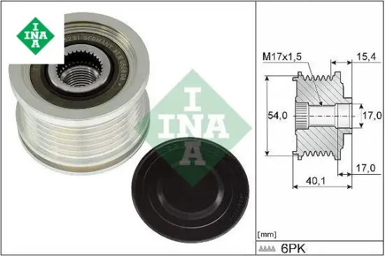 Alternatör kasnağı astra l 21> combo e 19> grandland-crossland 17> zafıra lıfe 19> jumpy ııı-jumper 9824742880/ 9809200480/ 1635591980 resmi