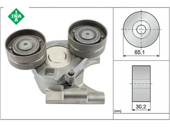 V kayış gergi rulmanı (a.çeker) 100-125-135-140-155 ps transıt v-363 / ranger 2.2 dızel 2011=> bk3q 6a228 bh/ 1766642 resmi