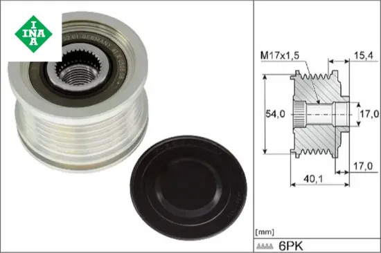 Alternatör kasnağı cıtroen c-elysee 1616897280/ 1635591980/ 5703.A4 resmi