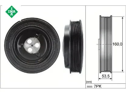 Krank kasnağı 7 kanallı transıt 2.4tdcı v347 06> 6c1q6b319ea resmi