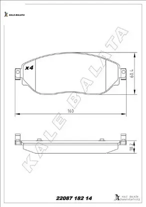 Ön fren balata trafıc ııı 15 vıvaro b 15 410608638r/ 410601073r/ 4423332 resmi