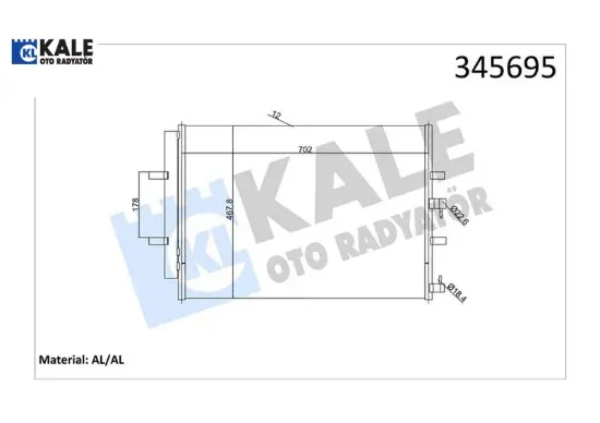 Klima radyatoru kondenseri transit custom v362 12 transıt v363 14 2.2 tdci 717x467 al al bk2119710ab/ 1778169/ bk2119710 resmi