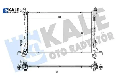 Radyatör trafıc 1.6/2.0dcı 14 vıvaro b 1.6cdtı-talento 1.6d 16 mt 26mm al/brz 748x468x26 -93868353 214104344r/ 4422502/ 6000618061 resmi
