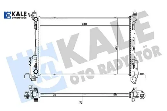 Radyatör trafıc 1.6/2.0dcı 14 vıvaro b 1.6cdtı-talento 1.6d 16 mt 26mm al/brz 748x468x26 -93868353 214104344r/ 4422502/ 6000618061 resmi