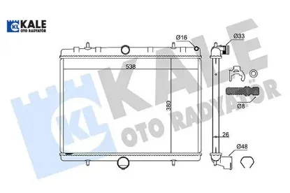 Radyatör expert ııı-jumpy ııı-scudo ııı 1.6hdı-2.0hdı-p807-c8 2.0hdı 16v 718x425x26 al-pl-brz 1333.68/ 1330.Q7/ 1498986080 resmi