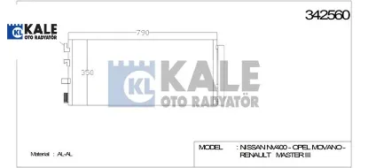 Klima radyatörü master ııı-movano 2.3dcı 4419449/ 93197529/ 921005824r/ resmi