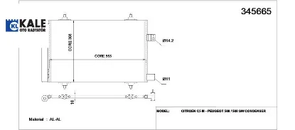 Klima radyatörü 407-508-c5 ııı 2.0hdı 16v 6455.Hv/ 6455.Jb/ 9683011280/ 1626267480 resmi