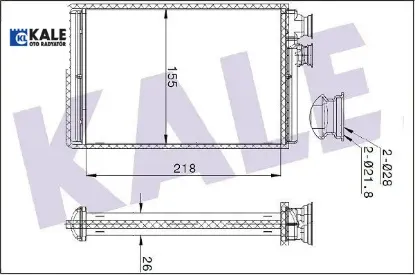Kalorifer radyatörü 407-c5 ııı-c6 (04+) 6448.S7/ 71158/  resmi
