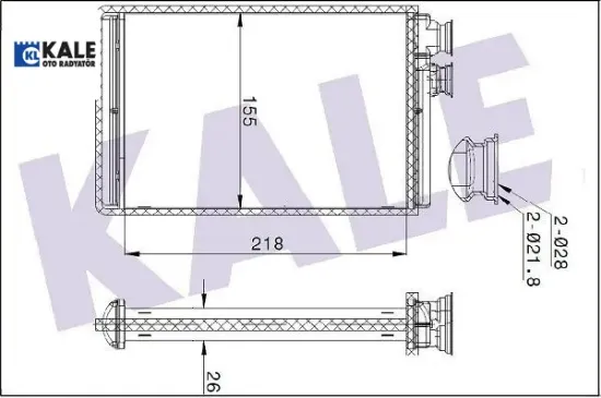 Kalorifer radyatörü 407-c5 ııı-c6 (04+) 6448.S7/ 71158/  resmi