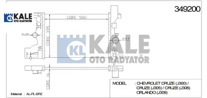 Radyatör su brazıng  astra j-zafıra c-cruze  a14xer/b14xer/a16xer/b16xer/a18xer 09-> 39074662/ 1300299 resmi