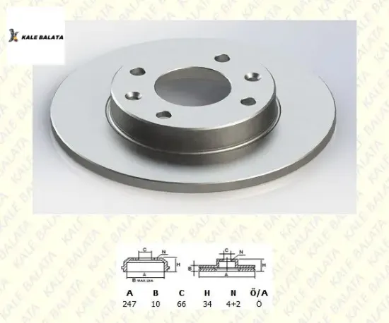 Ön fren disk aynası soğutmasız 106-206-306 1.4-1.6 4246.A5/ 4249.95/ df1217 resmi