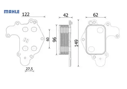 Yağ soğutucusu esanjör astra l 21> corsa f-combo e 19> crossland-grandland-108-208-301-308- 508- 200 9839253380/ 9815697880/ 9807656980 resmi