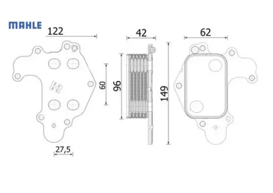 Yağ soğutucusu esanjör astra l 21> corsa f-combo e 19> crossland-grandland-108-208-301-308- 508- 200 9839253380/ 9815697880/ 9807656980 resmi