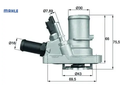 Termostat komple g1006.88 albea-doblo-lınea-punto-ıdea-bravo-500- 1.4 bnz li müşr lü 88c 55202176/ 55250824/ 55193669 resmi
