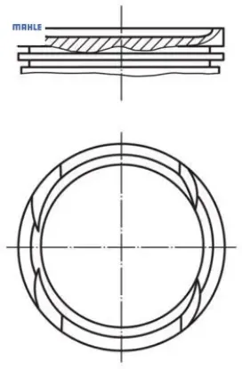 Piston+segman (0.50) astra j-corsa d-e-mokka-ınsıgnıa a-merıva b-adam-zafıra c-cruze-trax 1.4 16v 55565420/ 55580179/ 55580184/ 625072 resmi