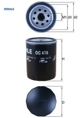 Yağ filtresi toyota aurıs corolla 1.4l 1ndtv nde120 nde150 02>09 90915yzzj3/ 9091520003/ 90915tb001 resmi