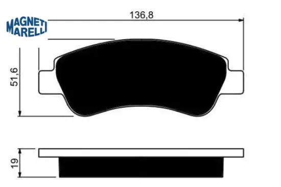 Balata ön p206/207/208 c2/c3/c4 1610489680/ 1611140680/ 1613192280/ 4254.23/ 4254.75/ 4254.86/ e172558 resmi