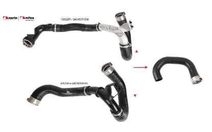 Turbo hortumu plastik ve metal boru hariç mokka 1.6 cdtı 1302287/ 95371558/ 835134 resmi