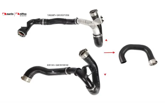 Turbo hortumu plastik ve metal boru hariç mokka 1.6 cdtı 1302287/ 95371558/ 835134 resmi