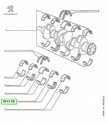 Ana yatak 0113.E9 Peugeot resmi