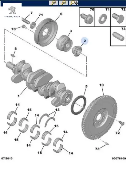 Krank dişlisi 0513.83 peugeot resmi