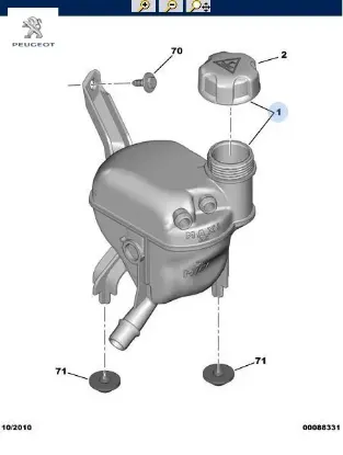 Yedek su deposu 1323.He  Peugeot resmi