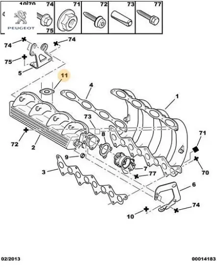 Egr  conta   dw10td  307/406/607/boxer 1628.2n  peugeot resmi