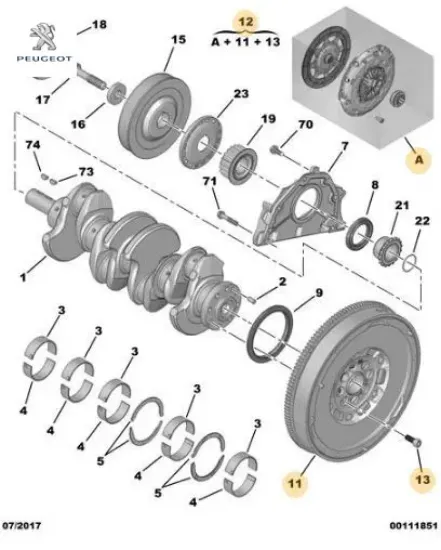 Debriyaj+volan kit 308-407-3008-5008-508 rcz 0532.X7 resmi