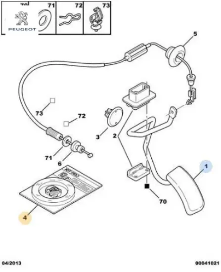 Gaz teli 1629.F9  Peugeot resmi