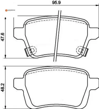 Erp 4 arka fren balatası opel corsa 2014->  e-adam- fıat 500l 2012-> 77366595/ 77367914/ 1605285 resmi