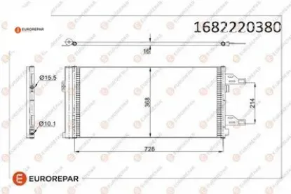 Klima radyatörü (kondanser)   boxer-jumper-ducato  2.2/3.0 06> 1610161680/ 6455.Eq/ 1361236080/ 1391281080 resmi