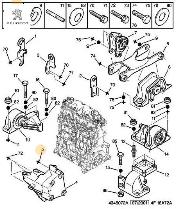 Motor kulak demir vidası  206-307-406-partner 1803.81  peugeot resmi